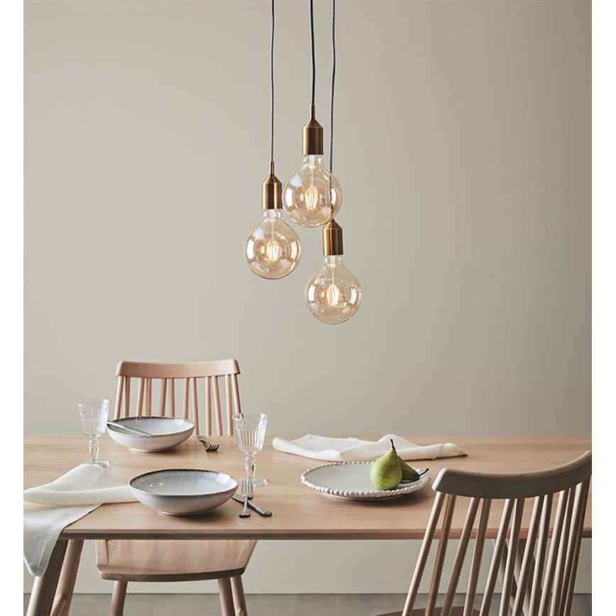 Markslöjd 108099 - Pakabinamas sietynas BRONX 3xE27/60W/230V bronzos