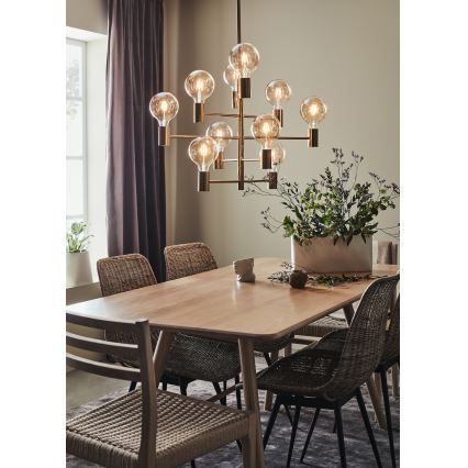 Markslöjd 108117 - Sietynas ant stulpo PARIS 10xE27/60W/230V aukso spalva