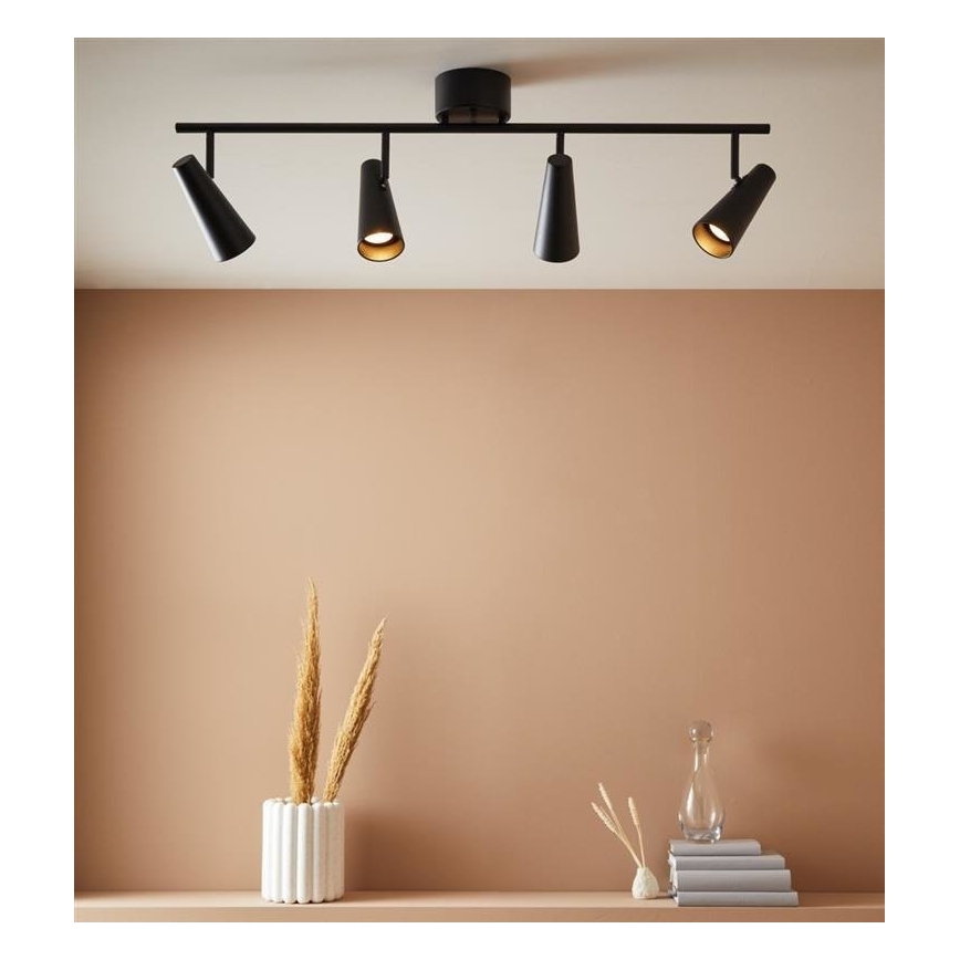 Markslöjd 108202 - Akcentinis šviestuvas CREST 4xGU10/7W/230V juodas