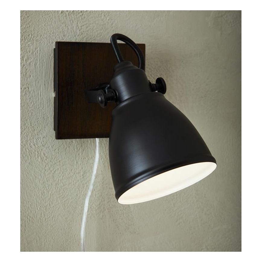 Markslöjd 108211 - Sieninis akcentinis šviestuvas NATIVE 1xE14/18W/230V juoda/ruda