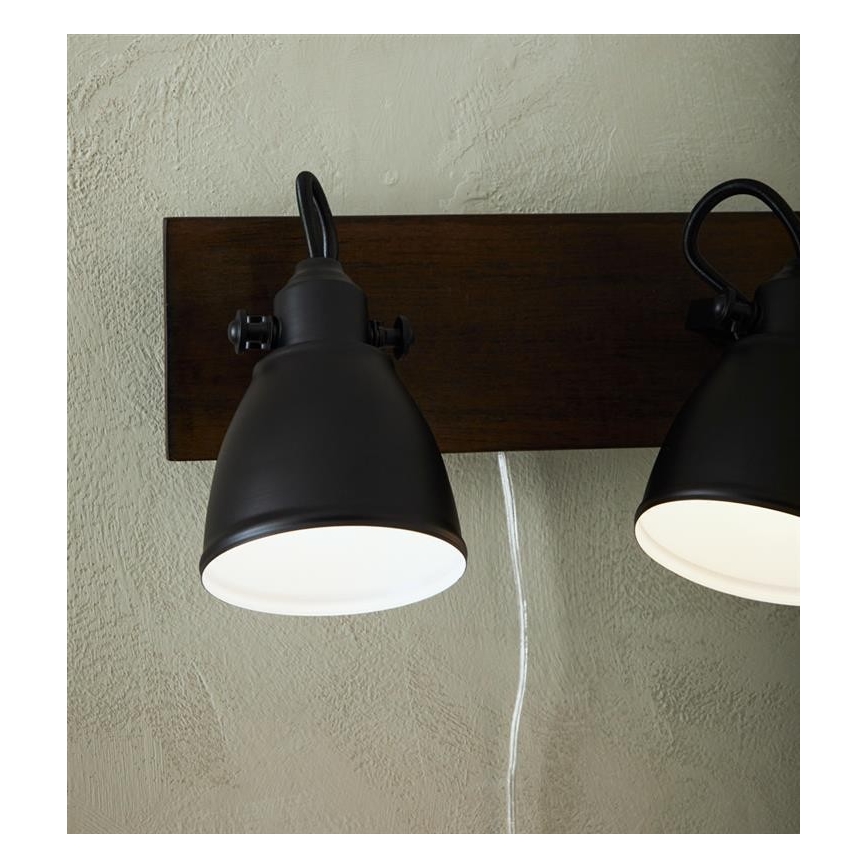 Markslöjd 108213 - Sieninis akcentinis šviestuvas NATIVE 2xE14/18W/230V juoda/ruda