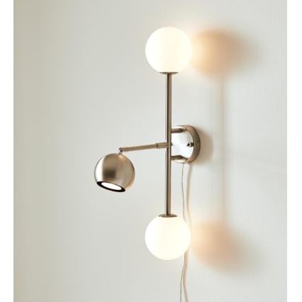 Markslöjd 108256 - Sieninis šviestuvas BESIDE 2xG9/20W/230V + 1xGU10/7W/230V matinis chromas