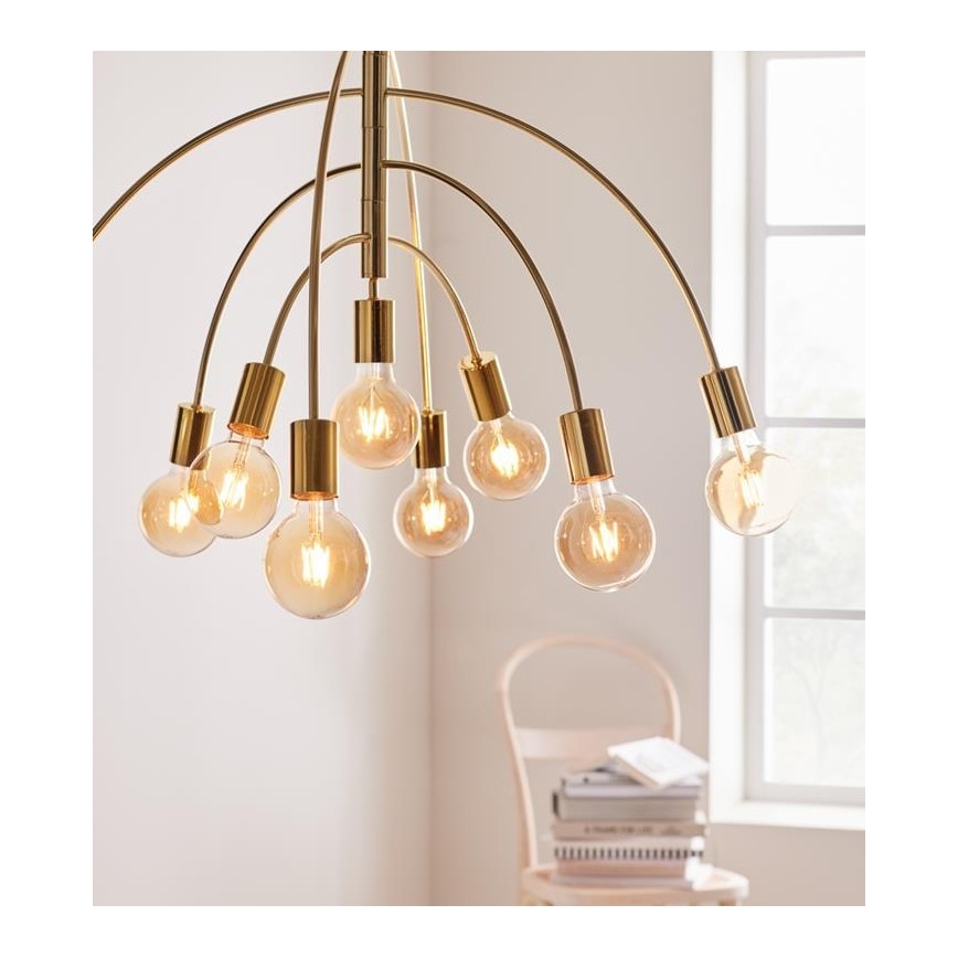 Markslöjd 108289 - Pakabinamas sietynas LAVELLO 9xE27/40W/230V aukso spalva