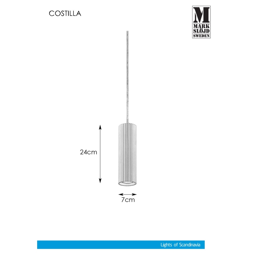Markslöjd 108472 - Pakabinamas sietynas COSTILLA 1xGU10/7W/230V antracitas