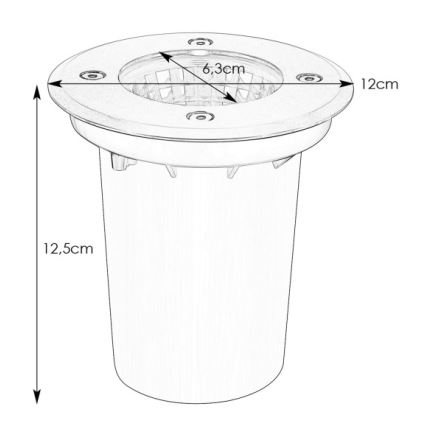 Markslöjd 108536 - LED lauko įleidžiamas šviestuvas GARDEN24 LED/6,2W/24V IP44 matinis chromas