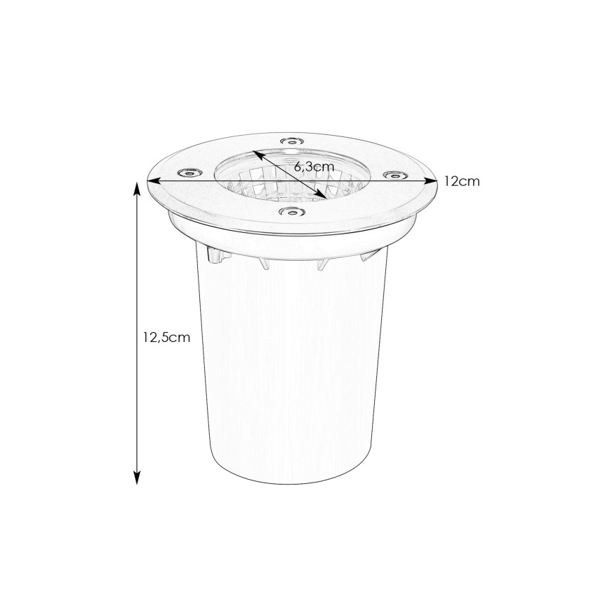 Markslöjd 108536 - LED lauko įleidžiamas šviestuvas GARDEN24 LED/6,2W/24V IP44 matinis chromas