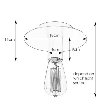 Markslöjd 108541 – Lubinis šviestuvas PIATTO 1xE27/40W/230V auksinis