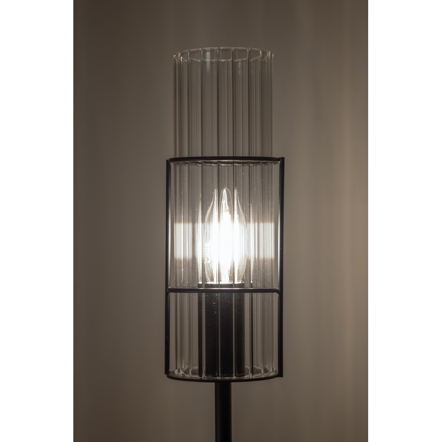 Markslöjd 108556 - Stalinė lempa TUBO 1xE14/40W/230V 65 cm juoda/skaidri