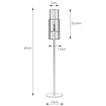 Markslöjd 108560 - Stalinė lempa TORCIA 1xE14/40W/230V 65 cm juoda