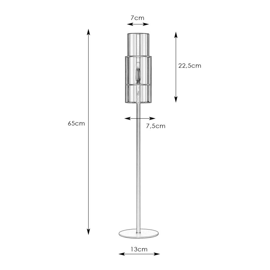 Markslöjd 108560 - Stalinė lempa TORCIA 1xE14/40W/230V 65 cm juoda