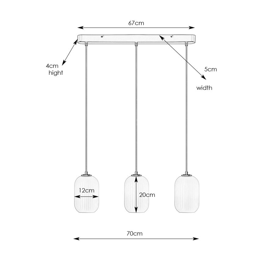 Markslöjd 108563 - Pakabinamas sietynas CAVA 3xE14/40W/230V