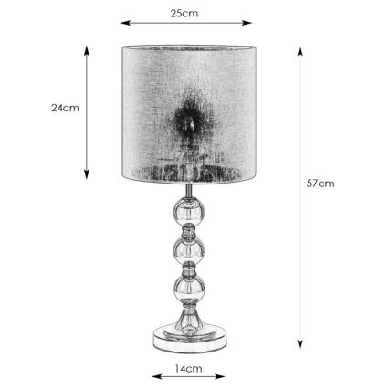 Markslöjd 108575 – Stalinė lempa OCTO 1xE27/40W/230V smėlio spalvos/juoda