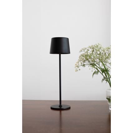 Markslöjd 108653 - LED Pritemdoma įkraunama lempa FIORE LED/2W/5V IP44 38 cm juoda