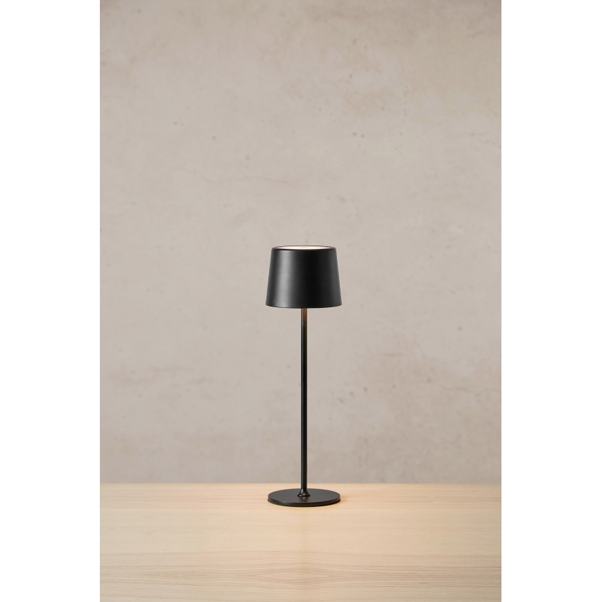 Markslöjd 108653 - LED Pritemdoma įkraunama lempa FIORE LED/2W/5V IP44 38 cm juoda