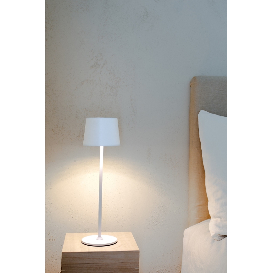 Markslöjd 108654 - LED Pritemdoma įkraunama lempa FIORE LED/2W/5V IP44 38cm balta