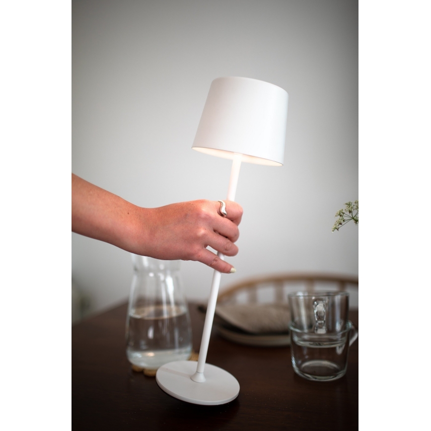 Markslöjd 108654 - LED Pritemdoma įkraunama lempa FIORE LED/2W/5V IP44 38cm balta