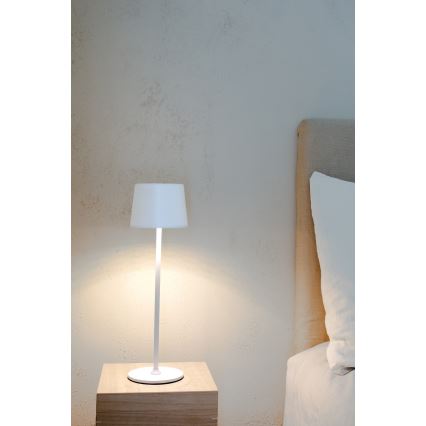 Markslöjd 108654 - LED reguliuojama įkraunama lempa FIORE LED/2W/5V IP44 38 cm balta
