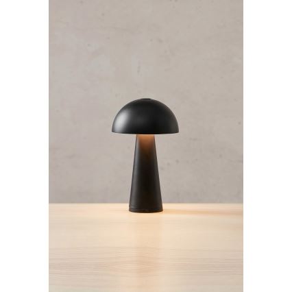 Markslöjd 108655 – LED Pritemdoma įkraunama lempa FUNGI LED/1,5W/5V IP44 juoda