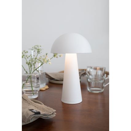 Markslöjd 108656 – LED Pritemdoma įkraunama lemputė FUNGI LED/1,5W/5V IP44 balta