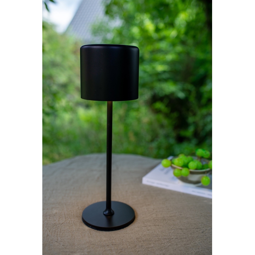 Markslöjd 108657 - LED Pritemdomas įkraunamas stalinis šviestuvas FILO LED/2W/5V IP44 30 cm juoda