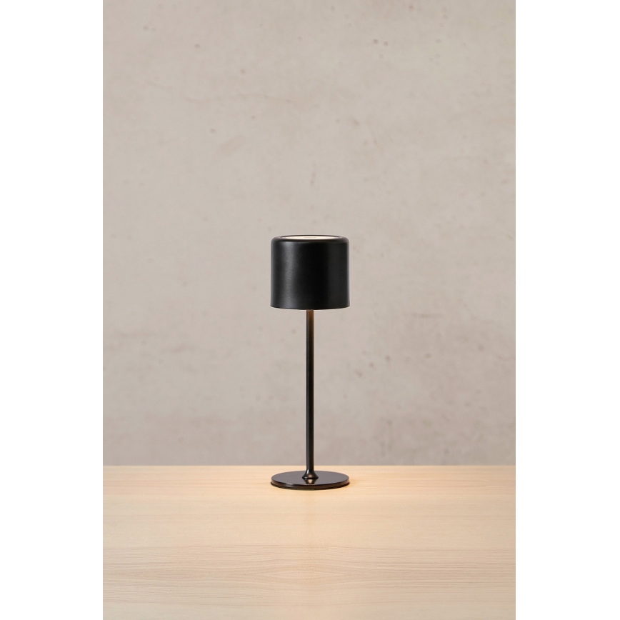 Markslöjd 108657 - LED Pritemdomas įkraunamas stalinis šviestuvas FILO LED/2W/5V IP44 30 cm juoda