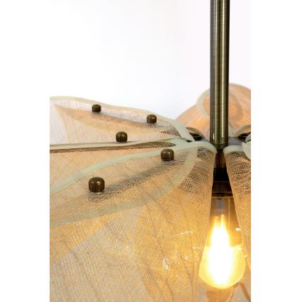 Markslöjd 108659 - Pakabinamas sietynas STYRKA 1xE27/40W/230V diametras 63 cm smėlio spalva