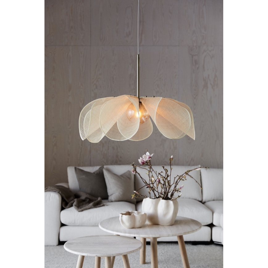 Markslöjd 108661 - Pakabinamas sietynas STYRKA 1xE27/40W/230V diametras 75 cm smėlio spalva