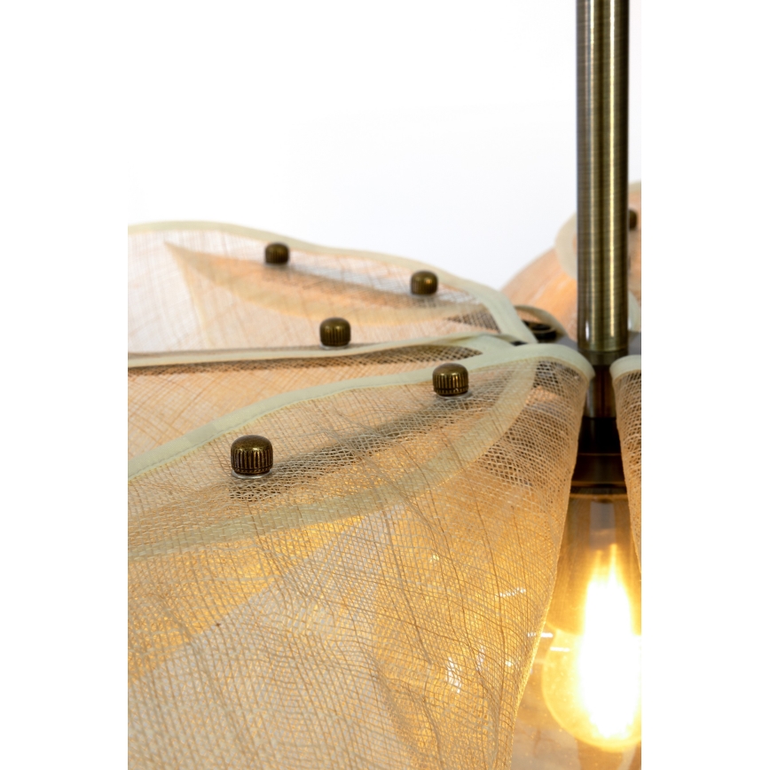 Markslöjd 108661 - Pakabinamas sietynas STYRKA 1xE27/40W/230V diametras 75 cm smėlio spalva