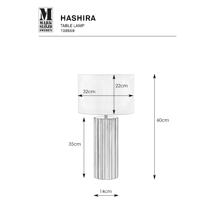 Markslöjd 108669 - Stalinis šviestuvas HASHIRA 1xE27/40W/230V balta/žalvaris