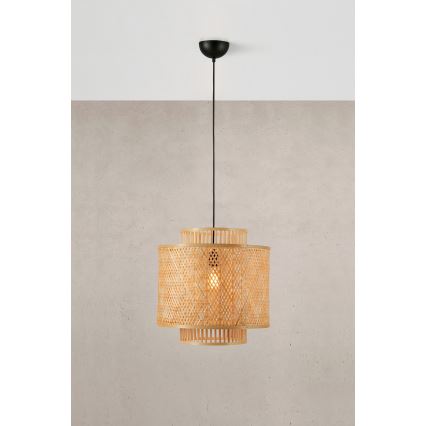 Markslöjd 108675 - Pakabinamas sietynas STRATI 1xE27/40W/230V smėlio spalva/bambukas