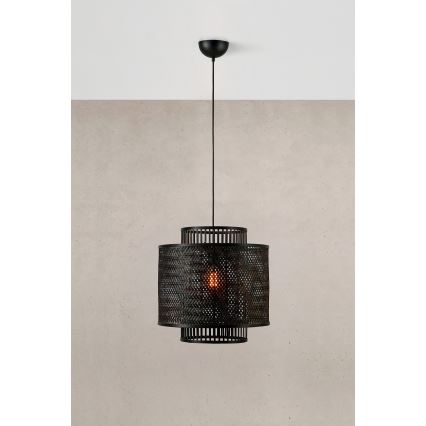 Markslöjd 108676 - Pakabinamas sietynas STRATI 1xE27/40W/230V juoda/bambukas