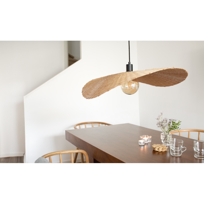 Markslöjd 108677 - Pakabinamas sietynas RAYO 1xE27/40W/230V smėlio spalva/bambukas