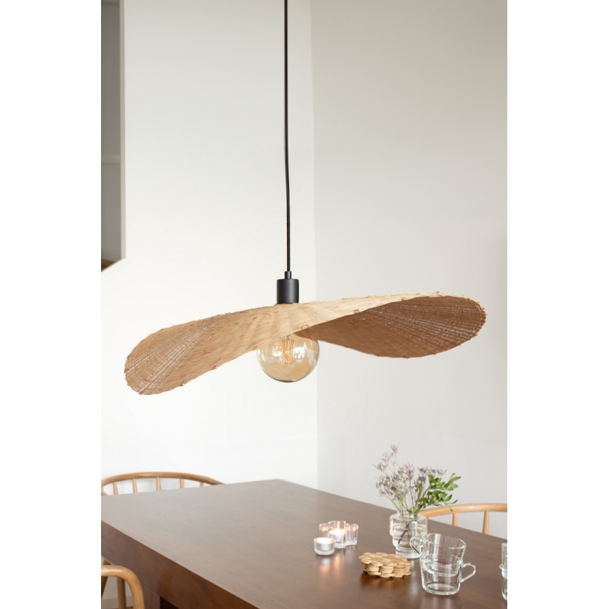 Markslöjd 108677 - Pakabinamas sietynas RAYO 1xE27/40W/230V smėlio spalva/bambukas