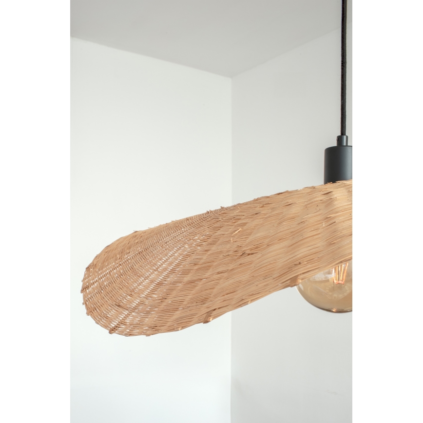 Markslöjd 108677 - Pakabinamas sietynas RAYO 1xE27/40W/230V smėlio spalva/bambukas
