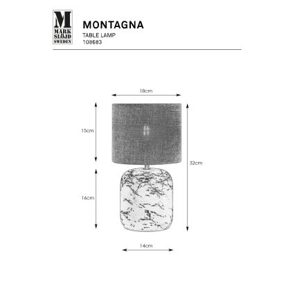 Markslöjd 108683 - Stalinis šviestuvas MONTAGNA 1xE14/40W/230V 32 cm smėlio spalva/juoda