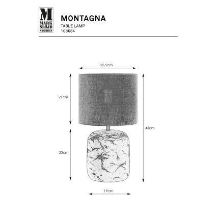 Markslöjd 108684 - Stalinis šviestuvas MONTAGNA 1xE14/40W/230V 45 cm smėlio spalva/juoda