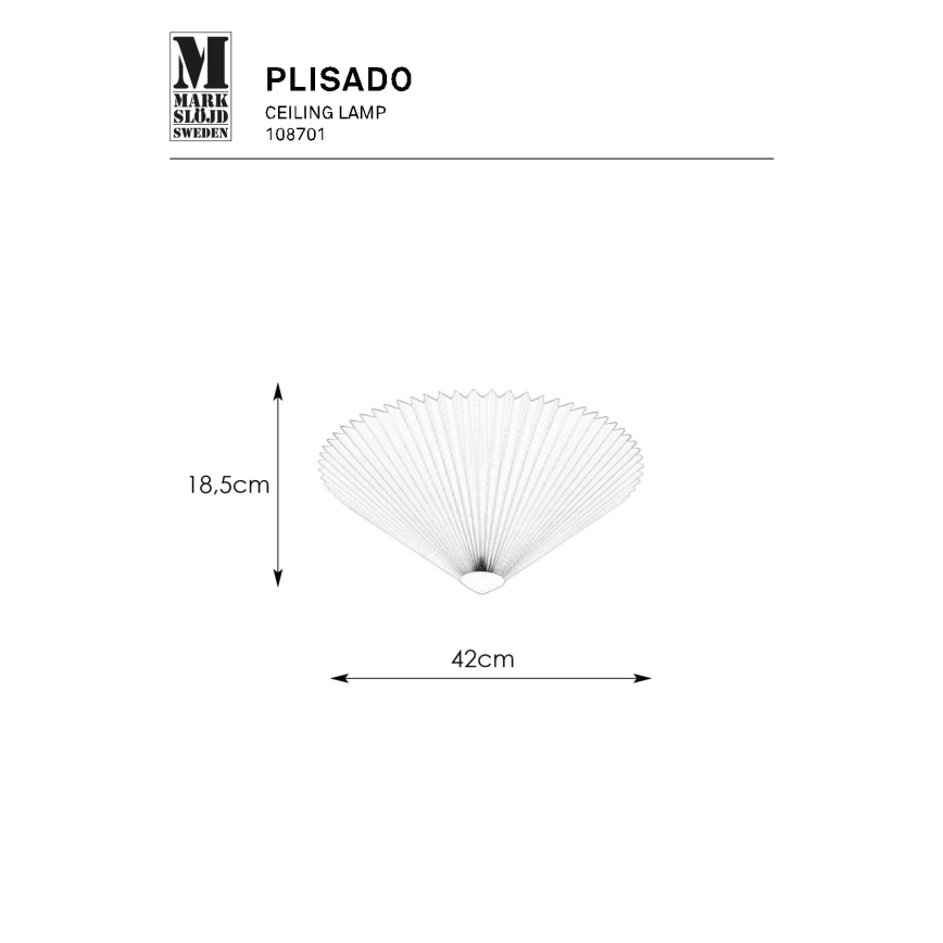 Markslöjd 108701 - Lubinis šviestuvas PLISADO 3xE14/40W/230V diametras 42 cm balta