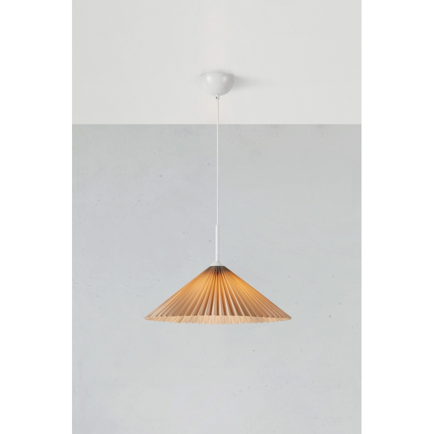 Markslöjd 108710 - Pakabinamas sietynas PLISADO 1xE27/40W/230V diametras 50 cm smėlio spalva