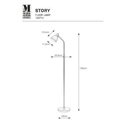 Markslöjd 108713 - Toršeras STORY 1xE14/40W/230V juoda