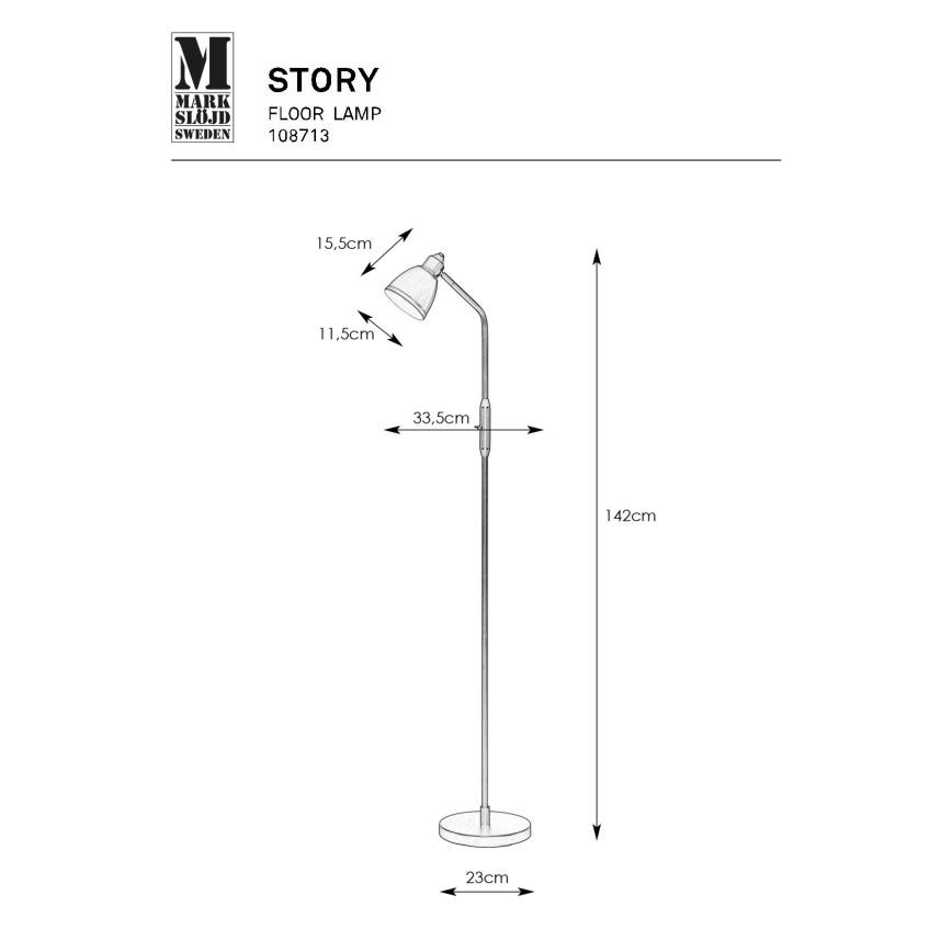 Markslöjd 108713 - Toršeras STORY 1xE14/40W/230V juoda