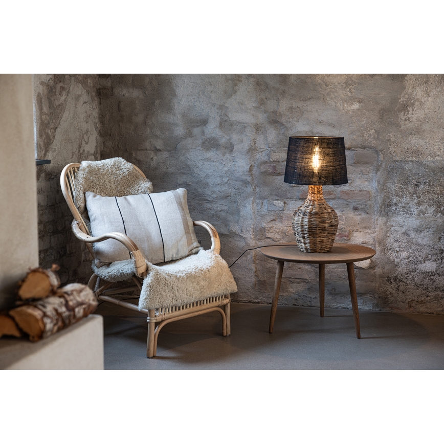 Markslöjd 108770 - Stalinis šviestuvas PAGLIA 1xE27/40W/230V juoda/rotangas