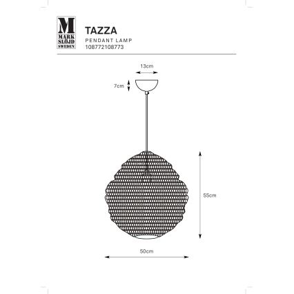 Markslöjd 108773 - Pakabinamas sietynas TAZZA 1xE27/40W/230V auksas