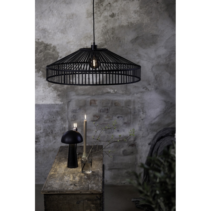 Markslöjd 108782 - Pakabinamas sietynas TAPA 1xE27/40W/230V juoda/bambukas