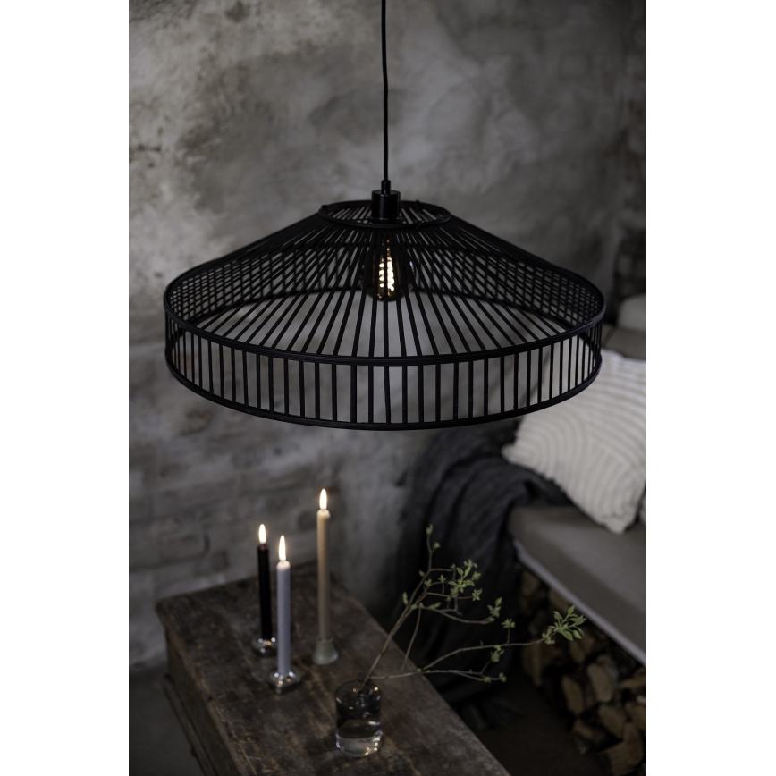Markslöjd 108782 - Pakabinamas sietynas TAPA 1xE27/40W/230V juoda/bambukas