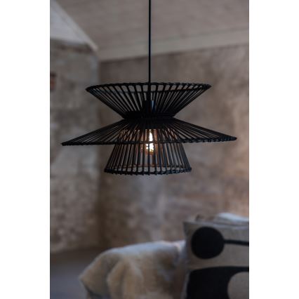 Markslöjd 108784 - Pakabinamas sietynas DUPLICI 1xE27/40W/230V juoda/bambukas