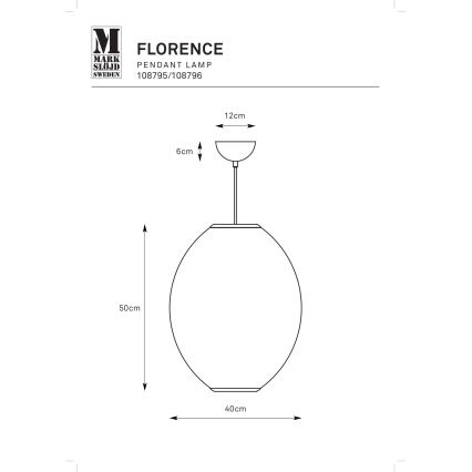 Markslöjd 108795 - Pakabinamas sietynas FLORENCE 1xE27/40W/230V juoda