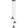 Markslöjd 108853 - Pakabinamas sietynas NOVIA 3xE27/40W/230V juoda/dūminis