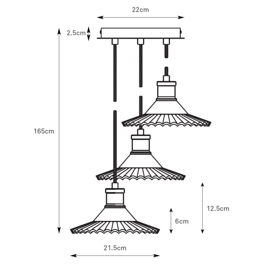 Markslöjd 108853 - Pakabinamas sietynas NOVIA 3xE27/40W/230V juoda/dūminis