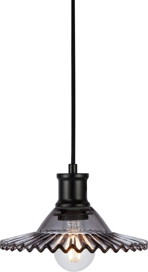 Markslöjd 108854 - Pakabinamas sietynas NOVIA 1xE27/40W/230V juoda/dūminis