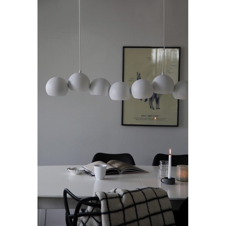 Markslöjd 108859 - Pakabinamas sietynas CUPOLO 7xE14/40W/230V balta